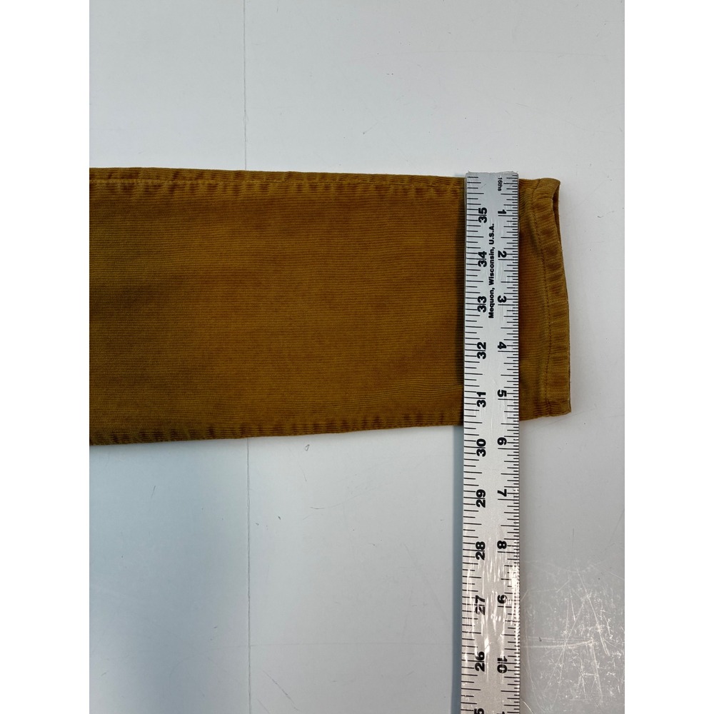 J.Crew Toothpick Corduroy Pants Mustard Yellow Skinny Slim Fit Womens Size 29 - Picture 8 of 8
